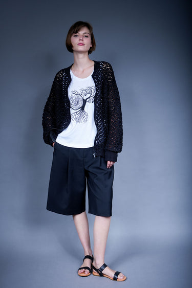 Bomber crochet et dentelle Gideon - WoolyRouge